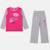 Pyjama manches longues imprimé fleurs fille Bleu marine+Fushia+Rosatre+Rose fuchsia 17 - vertbaudet enfant 