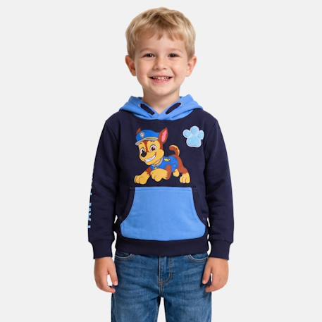 Sweat à capuche garçon pat patrouille Bleu marine+Bleu roi 1 - vertbaudet enfant 