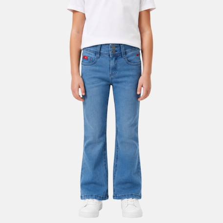 Jeans fille Bleu délavé 1 - vertbaudet enfant 