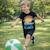 T-shirt manches courtes imprimé, col rond Bleu ciel+Gris clair+Jaune pâle+Marine 2 - vertbaudet enfant 