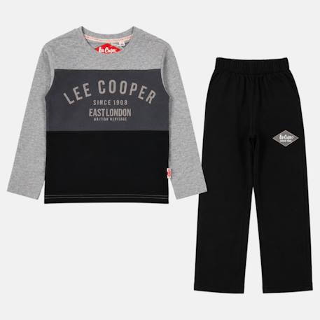 Pyjama manches longues imprimé garçon Bleu marine+Noir+Sable+Vert kaki 8 - vertbaudet enfant 