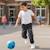 Jeans garçon avec cordon Bleu délavé+Noir délavé 6 - vertbaudet enfant 