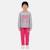 Pyjama imprimé nœuds, col rond et manches longues Bleu marine+Rose+Rose fuchsia+Sable 11 - vertbaudet enfant 