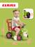 Porteur Tracteur avec barre d'aide à la marche ergonomique Rouge+Vert claas+Vert vintage 11 - vertbaudet enfant 