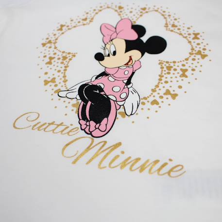 T-shirt manches courtes imprimé, col rond minnie Rose pâle+Rouge 4 - vertbaudet enfant 