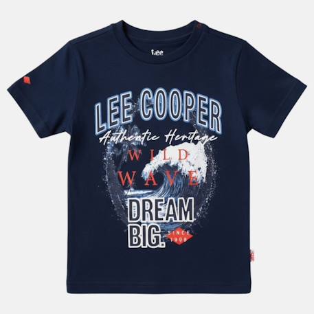 T-shirt manches courtes imprimé, col rond Bleu ciel+Bleu marine+Écru+Gris anthracite 8 - vertbaudet enfant 