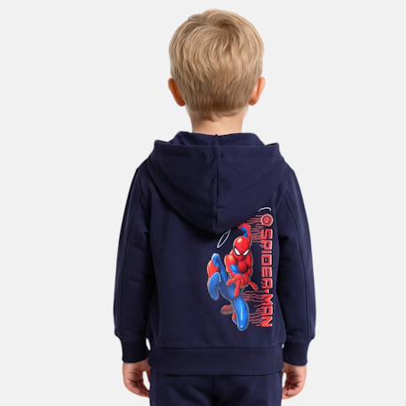 Sweat à capuche garçon spiderman Bleu marine 3 - vertbaudet enfant 