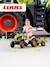 Tractopelle à pédales avec remorque Jaune Komatsu+Vert Claas 10 - vertbaudet enfant 