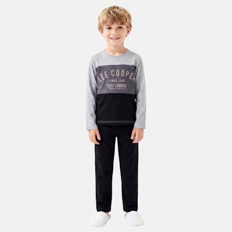 Pyjama manches longues imprimé garçon Bleu marine+Noir+Sable+Vert kaki 6 - vertbaudet enfant 