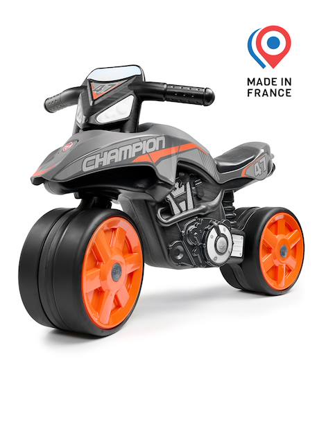 Draisienne moto street avec roues silencieuses Bleu hot wheels+Gris anthracite et orange+Rouge corail+Vert bud racing 9 - vertbaudet enfant 