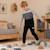 Pyjama manches longues imprimé garçon Bleu marine+Noir+Sable+Vert kaki 7 - vertbaudet enfant 