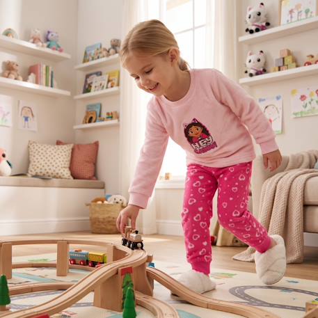 Pyjama manches longues Gabby Rose fuchsia 2 - vertbaudet enfant 
