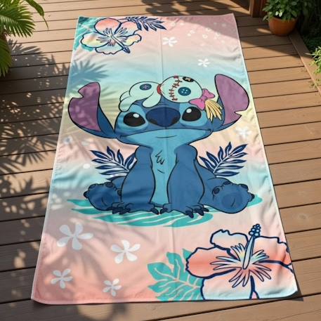 Serviette de plage imprimée grand format lilo & stitch Turquoise 2 - vertbaudet enfant 