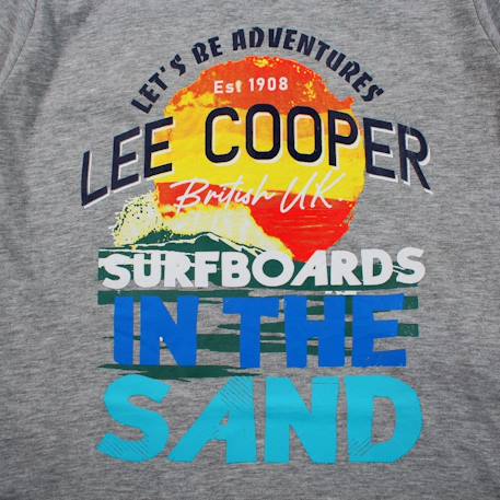 T-shirt manches courtes imprimé, col rond Bleu ciel+Gris clair+Jaune pâle+Marine 9 - vertbaudet enfant 