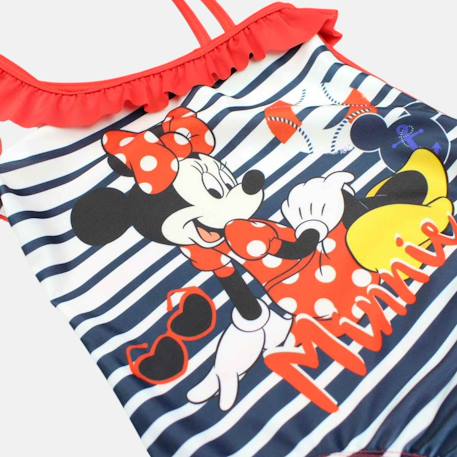 Maillot de bain 1 pièce imprimé minnie Bleu marine+Corail 11 - vertbaudet enfant 