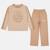 Pyjama imprimé manches longues, col rond Bleu marine+Gris clair+Sable+Vert kaki 12 - vertbaudet enfant 
