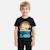 T-shirt manches courtes imprimé, col rond Bleu ciel+Gris clair+Jaune pâle+Marine 1 - vertbaudet enfant 