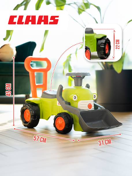 Porteur avec pelle frontale et canne de poussée Jaune+Vert 11 - vertbaudet enfant 