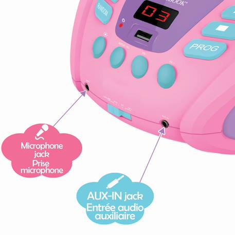 Lecteur cd portable bluetooth licorne ROSE 3 - vertbaudet enfant 