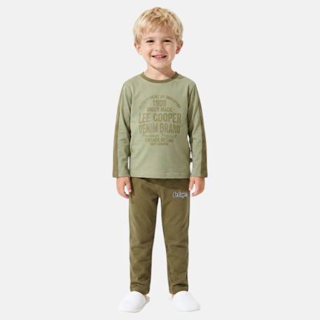 Pyjama imprimé garçon Bleu marine+Gris clair+Sable+Vert kaki 15 - vertbaudet enfant 