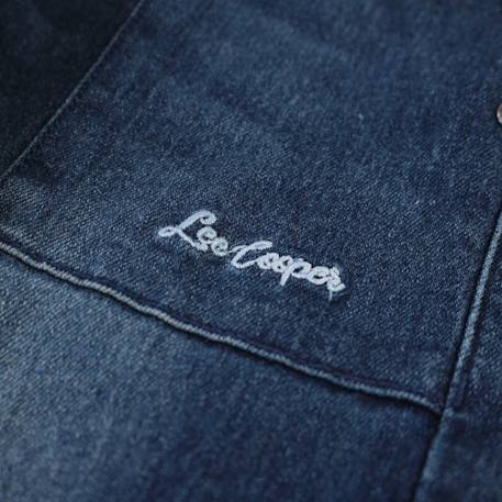 Jean coupe large, taille élastique à cordon et poches cargo Bleu used 3 - vertbaudet enfant 