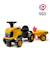 Porteur tracteur 1er âge à volant directionnel avec klaxon, roues silencieuses et remorque Jaune jcb 4 - vertbaudet enfant 