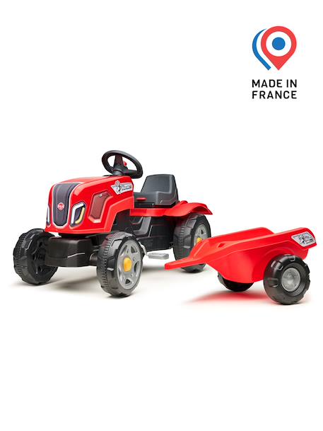 Tracteur à pédales avec remorque Bleu new holland+Jaune jcb+Orange Kubota+Rouge case ih+Rouge Terra Maxx+Vert Terra Maxx 24 - vertbaudet enfant 