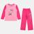 Pyjama manches longues imprimé fleurs fille Bleu marine+Fushia+Rosatre+Rose fuchsia 7 - vertbaudet enfant 