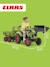 Tractopelle à pédales avec excavatrice arrière, selle pivotante et remorque double essieux basculante Jaune komatsu+Vert claas 11 - vertbaudet enfant 