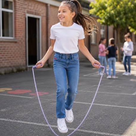 Jeans fille Bleu délavé 2 - vertbaudet enfant 
