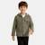 Veste à capuche boutonnée, poche poitrine Bleu marine+Ecru+Vert kaki 11 - vertbaudet enfant 