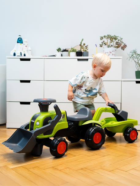 Porteur tracteur Claas  avec pelle frontale, excavatrice et remorque Vert claas 2 - vertbaudet enfant 