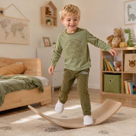 Pyjama imprimé garçon Bleu marine+Gris clair+Sable+Vert kaki 16 - vertbaudet enfant 