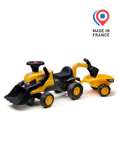Porteur tracteur JCB  à roues silencieuses, pelle frontale et excavatrice Jaune jcb 4 - vertbaudet enfant 