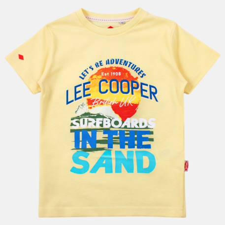 T-shirt manches courtes imprimé, col rond Bleu ciel+Gris clair+Jaune pâle+Marine 13 - vertbaudet enfant 