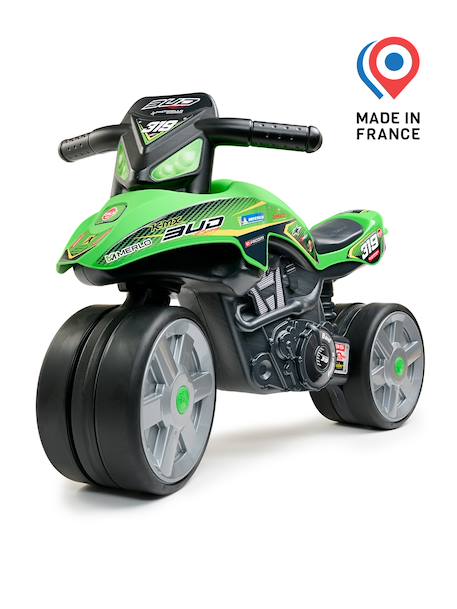 Draisienne moto street avec roues silencieuses Bleu hot wheels+Gris anthracite et orange+Rouge corail+Vert bud racing 21 - vertbaudet enfant 