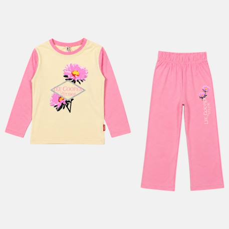 Pyjama manches longues imprimé fleurs fille Bleu marine+Fushia+Rosatre+Rose fuchsia 12 - vertbaudet enfant 