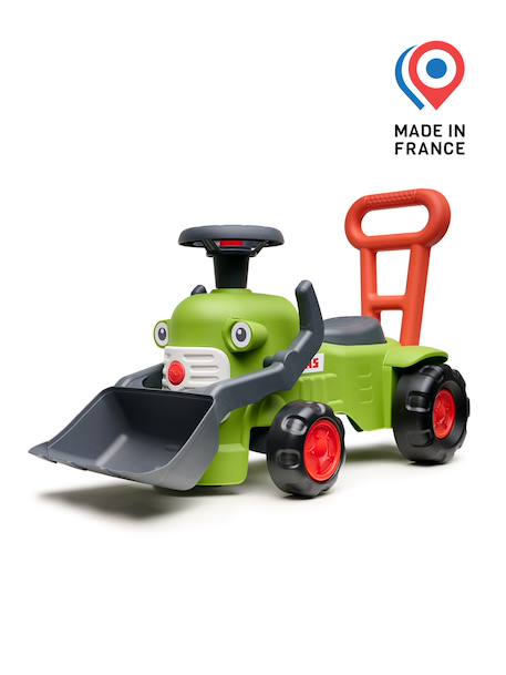 Porteur avec pelle frontale et canne de poussée Jaune+Vert 10 - vertbaudet enfant 
