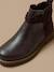 Boots tresse en cuir Bordeaux chocolat+Marine 6 - vertbaudet enfant 