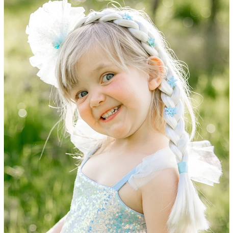 Déguisement serre-tête de la reine de glace avec tresse Bleu 6 - vertbaudet enfant 