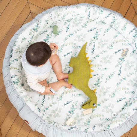 Grande peluche dinosaure en coton tricoté Vert 4 - vertbaudet enfant 