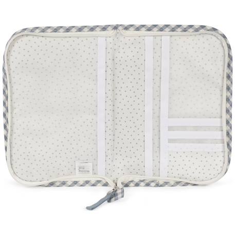 Protège carnet de santé praliné vichy Marron+Vert 8 - vertbaudet enfant 