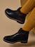 Boots tresse en cuir Bordeaux chocolat+Marine 1 - vertbaudet enfant 