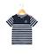 Mariniere manches courtes 100% coton garçon Fond indigo raye blanc 1 - vertbaudet enfant 
