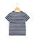 Mariniere manches courtes 100% coton garçon Fond indigo raye blanc 2 - vertbaudet enfant 
