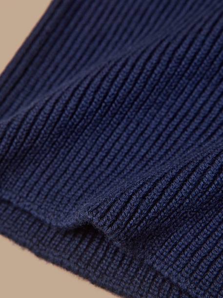 Snood laine mérinos enfant - cyrillus x les 3 tricoteurs Marine+Rayure marine 2 - vertbaudet enfant 
