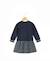 Robe manches longues 100% coton fille Bleu indigo 2 - vertbaudet enfant 