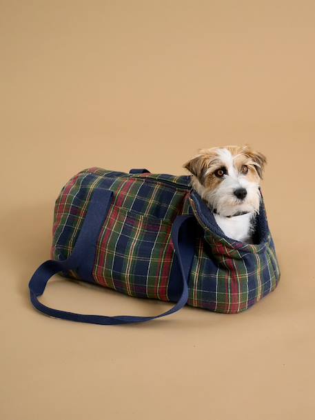 Sac de transport pour animaux - collection fine truffe Carreaux ecossais vert 1 - vertbaudet enfant 