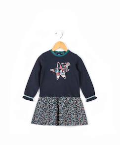Robe manches longues 100% coton fille - vertbaudet enfant