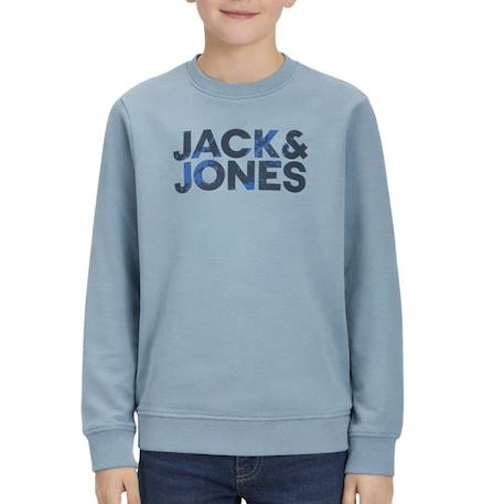 Sweat garçon splash Bleu+Gris 1 - vertbaudet enfant 